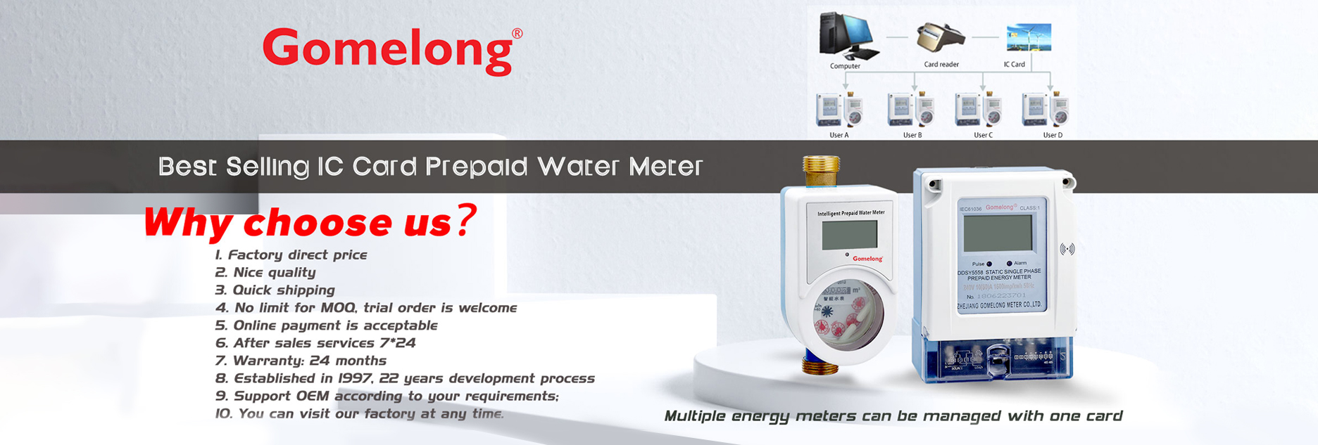 BEST SELLING IC CARD PREPAID WATER METER